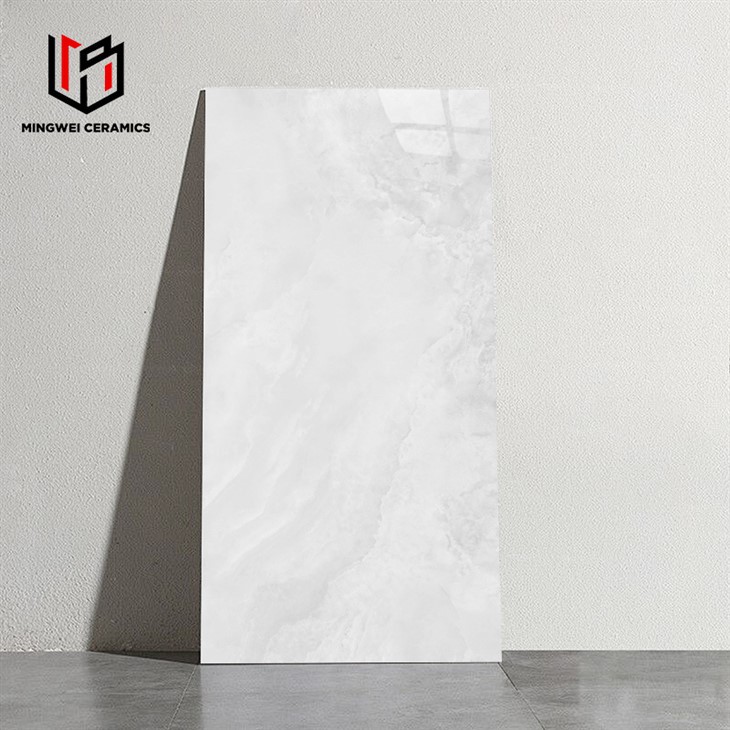 Teils carreg marmor porslen cymysgedd llwyd 600x1200mm