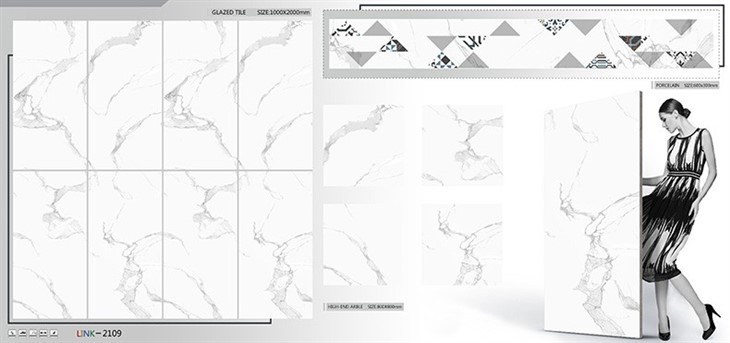 Luxury White Glossy Polished Ceramic Tile Floor And Wall