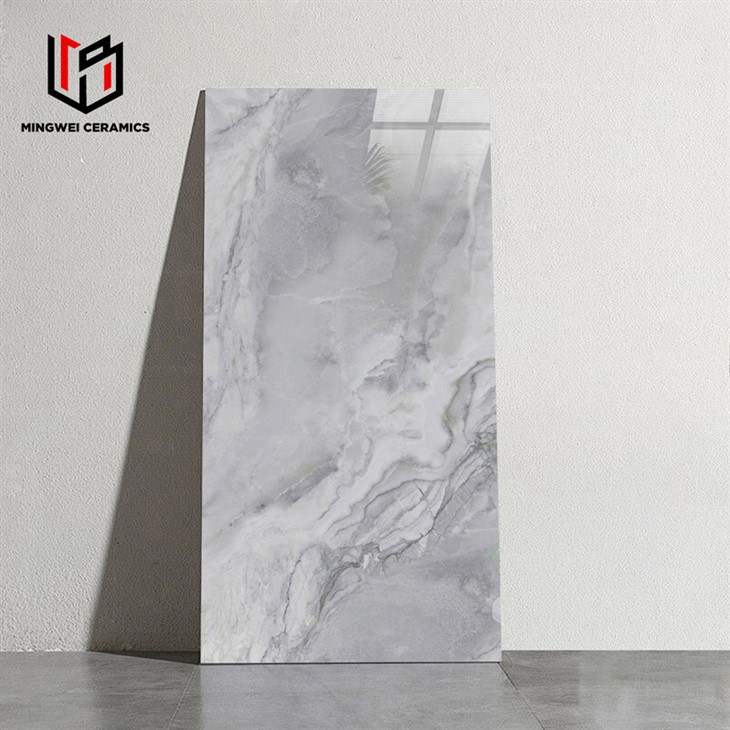 Teils ceramig sgleiniog llwyd pur